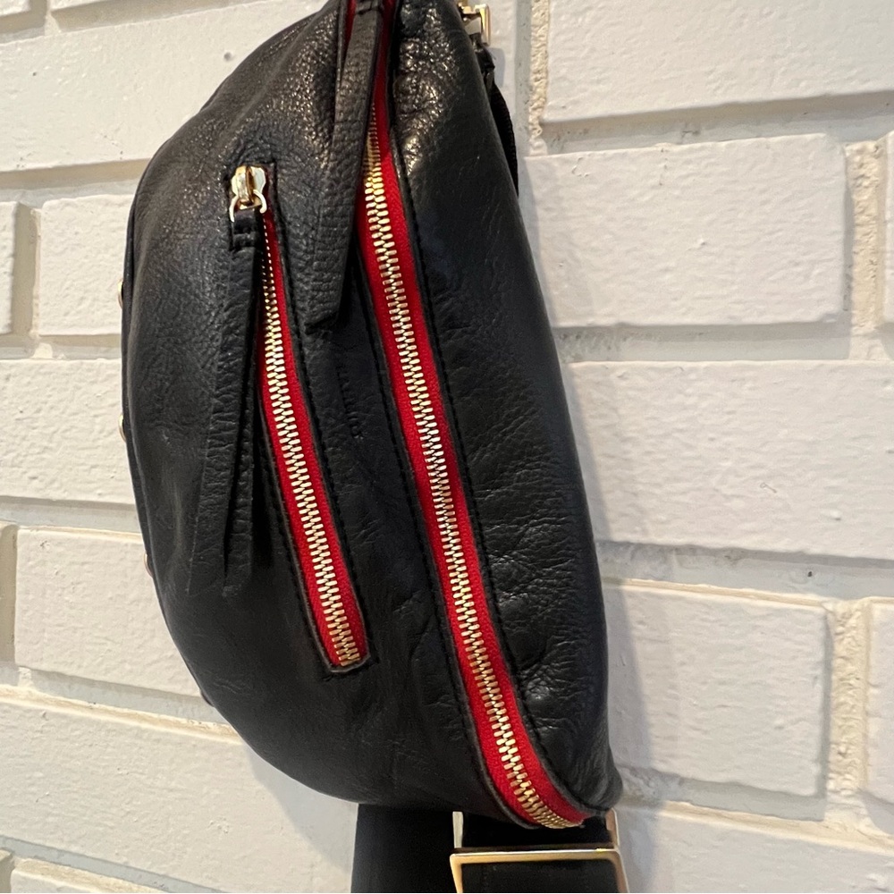 Hammitt WAIST bag. Black and Red Zipper. Made in 🇺🇸 LA, CA
